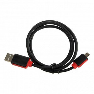 Кабель LuazON, microUSB - USB, 1 А, 1 м, МИКС