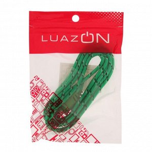 Кабель LuazON, microUSB - USB, 1 А, 2 м, оплётка нейлон, зелёный