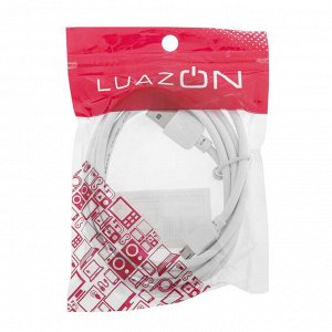 Кабель LuazON, micro USB - USB, 1 А, 1.5 м, утолщенный, белый
