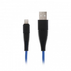 Кабель LuazON, micro USB - USB, 1 А, 1 м, синий
