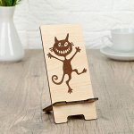 Подставка под телефон «Котик с улыбкой», 7х8х15 см