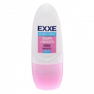 Антиперспирант ролик Exxe "Защита и свежесть" розовый sensitive, 50 мл