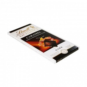 Шоколад экселленс тёмный карамель и соль, lindt, 100г