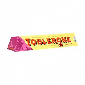 ШОКОЛАД МОЛОЧНЫЙ С ИЗЮМОМ И МИНДАЛЬНОЙ НУГОЙ, TOBLERONE, 100Г