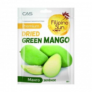 Манго зеленое сушеное, filipino sun, 100г