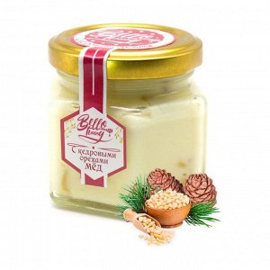 Крем-мед с кедровыми орешками, bellohoney, 120мл