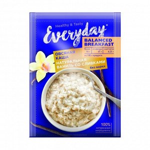 Каша овсяная Everyday Balanced Breakfast, Натуральная ваниль со сливками п/п 40 гр 1/15