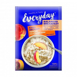 Каша овсяная Everyday Balanced Breakfast, Персик со сливками, п/п 40 гр 1/15
