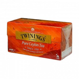 Чай в пакетиках черный цейлон, twinings, 25 пак