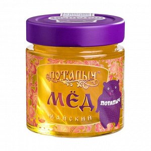 Мёд натуральный майский, стекл. б., потапычъ, 250г