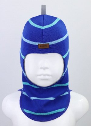 Шапка-шлем, синий/голубой 100% шерсть