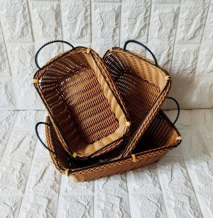Корзинка-хлебница плетеная, набор из 3х штук