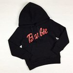 Толстовка детская утепленная &quot;Barbie&quot;. Цвет черный