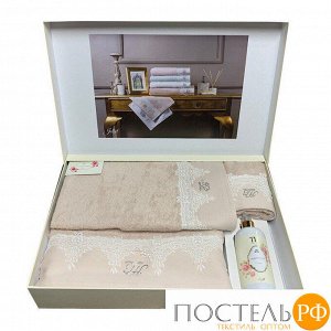 T1219T10078105 Набор полотенец Tivolyo Home JULIET бежевый 3 предмета