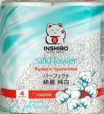 Бумага туалетная &quot;INSHIRO&quot; SilkFlower  3-х сл. 4 рул. 25м.  1/12 SF009