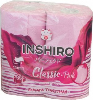 Бумага туалетная «INSHIRO» Розовая