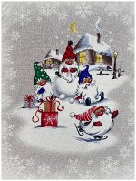 Полотенце рогожка ГНОМИКИ АРТ - с подарками р-р 50х60