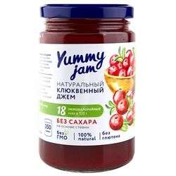 Джем низкокалорийный Yummy Jam клюквенный, 350г