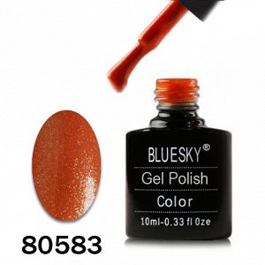 Гель лак Bluesky 80583-Темно-рыжий перламутр с микроблеском