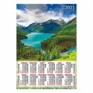 Календарь листовой А2 "Природа - 2021 - 207"