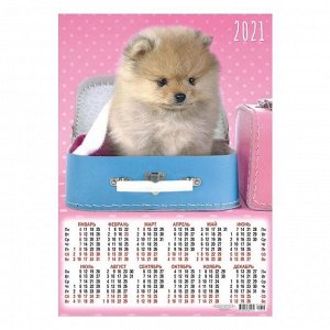 Календарь листовой А3 "Собаки - 2021 - 342"