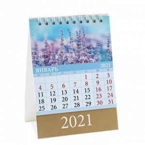 Календарь настольный, домик "Цветочный рай" 2021 год, 10х14 см