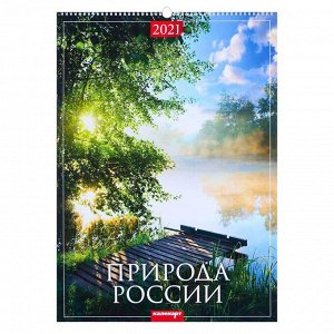Календарь перекидной на ригеле &quot;Природа России&quot; 2021 год, 42х60 см
