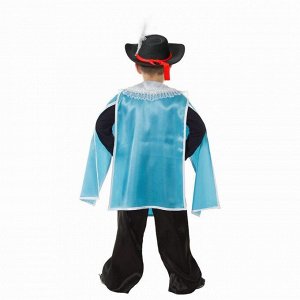 Детский карнавальный костюм "Мушкетёр", 4-7 лет, рост 104-128 см, цвет голубой