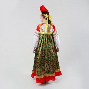 Русский костюм женский «Рябиновые гроздья» платье, кокошник, р-р 44, рост 170