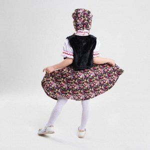 Карнавальный костюм «Бабка-ёжка», жилет, юбка, блузка, платок, р. 32, рост 122-128 см
