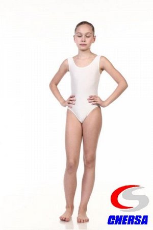 Купальник для гимнастики "майкой" детский из бифлекса (Артикул: 7819 )