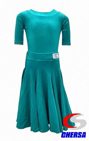 Платье рейтинговое из бархата с коротким рукавом (Артикул: 7713 )