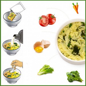 Овощной суп с яйцом, редькой и водорослями быстрого приготовления