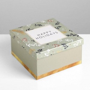 Коробка подарочная «Новогодняя нежность», 16 - 16 - 9 см