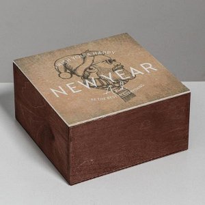 Ящик деревянный «Мужская», 20 - 20 - 10 см