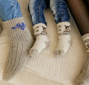 Носки детские из 100% монгольской шерсти