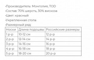 Носки детские из монгольской шерсти