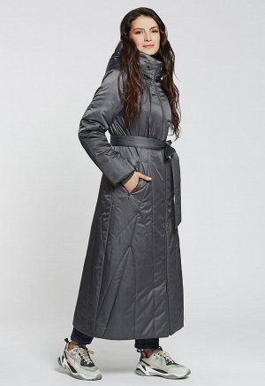 2104 серый Приталенное&nbsp;&nbsp;длинное&nbsp;&nbsp;тёплое и очень женственное пальто с капюшоном на кулиске от российского производителя D’imma Fashion Studio. Широкий размерный ряд, в наличии больш