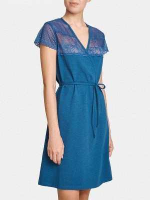 LUI et ELLE EF2703 melange bleu marine Женский халат