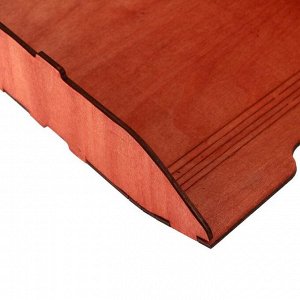 Лоток для бумаг горизонтальный, 320 х 225 х 55 см, деревянный (береза), цвет красное дерево