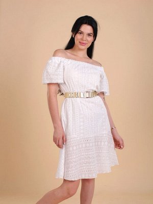 Платье пл374 белое шитье