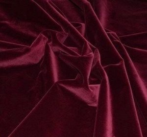 Портьеры из бархата "Неаполь",  цвет: бордовый, арт. 082252
