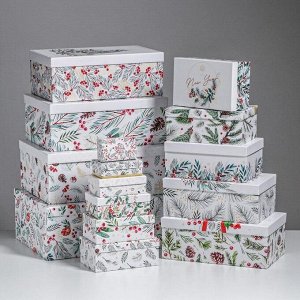 Набор коробок подарочных 15 в 1 «Акварельный», 12 х 7 х 4 см - 46,6 х 35,2 х 17.5 см