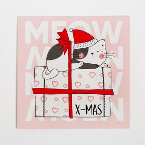 Подарочный набор новогодний "Merry catmas" полотенце и акс
