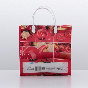 Пакет "Праздник в красном", мягкий пластик, 26 х 24 см, 140 мкм