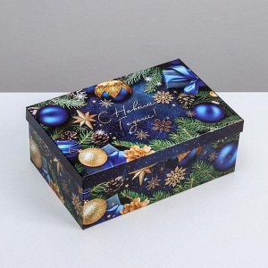 Коробка подарочная «Новогодние игрушки», 28 - 18,5 - 11,5 см