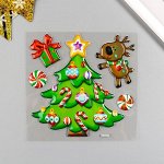 Декоративная наклейка Room Decor &quot;Ёлочка с оленёнком&quot; 18х18 см