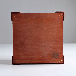Ящик деревянный «Брутального Нового года», 20 * 20 * 10 см