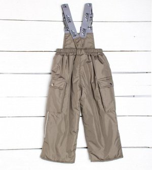 Утепленные детские брюки цвета хаки арт.10-010-хаки