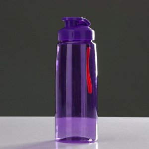 Бутылка для воды 1000 мл, спортивная, со шнурком, микс, 8х23.5 см